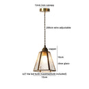 Axyaa Glass LED Pendant Lamp - Industrial Vintage Hanging Lights - Kitchen Dining Living Room