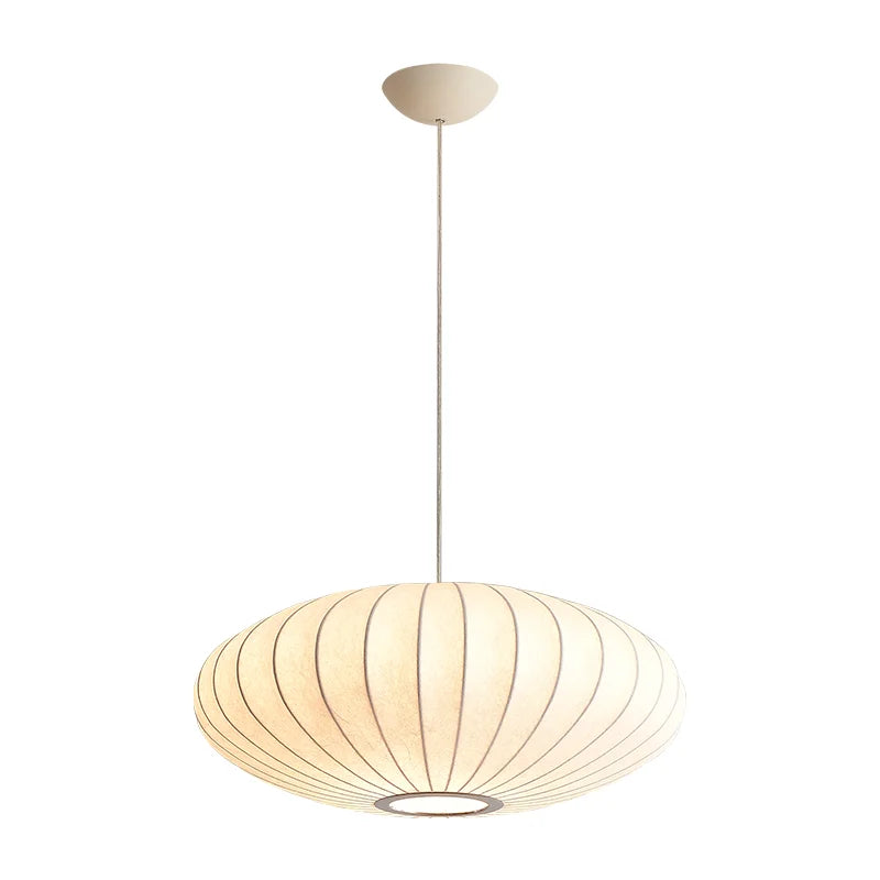 Nordic Silk Pendant Lights Modern Wabi Sabi E27 LED Chandeliers by Axyaa