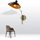 Axyaa Industrial Loft Wall Light, Adjustable Iron Bedside Lamp for Bedroom Living Room