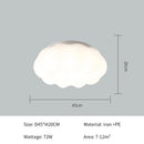 Axyaa Round Cloud Ceiling Light - Milky White LED Fixture