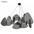 Axyaa Bamboo Barrier Chandelier - Modern Nordic Rattan Art Pendant Light