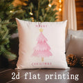 Axyaa Merry Christmas Pillows with Festive Designs for Sofa, Bedroom, Car