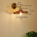 Axyaa Green Glass Copper LED Wall Lamp Sconce Pull Chain Modern Nordic Wandlamp