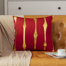 Axyaa Velvet Gold Geometric Pillowcase - 45X45 Decor Sofa Throw Pillow Cover