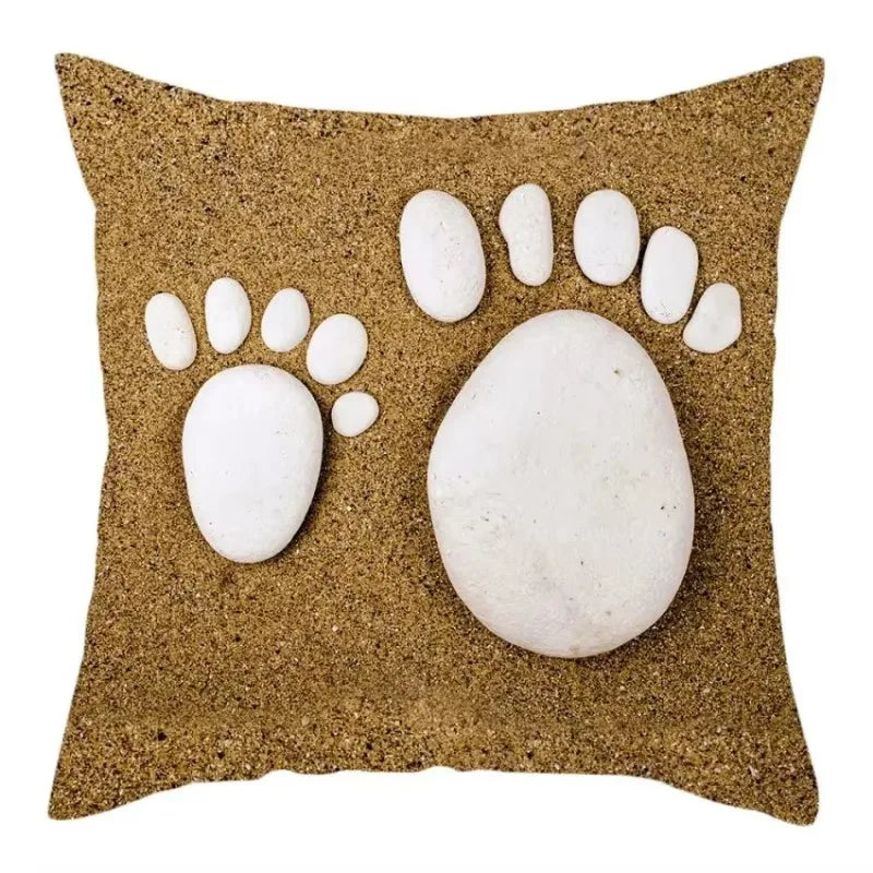 Natural Coastal Starfish Ocean Print Pillow Cover for Axyaa Home Décor