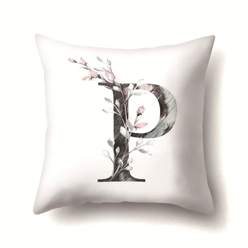 Axyaa Alphabet Cushion Cover - Kids Room Decor Throw Pillow Case