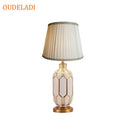Axyaa Luxury Post Modern Blue Ceramic Table Lamp for Bedroom and Living Room