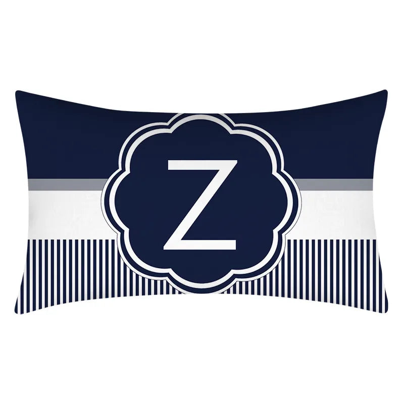 Axyaa Blue Stripe Pillowcase 30X50 for Sofa Chair Decor