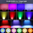 Axyaa 19x10W RGBW LED Wash Beam Zoom Par Light for Stage DJ Disco Party
