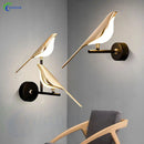 Axyaa Nordic Bird Wall Light 360° Rotation, Rotatable Sconce for Bedroom and Parlor