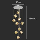 Axyaa Modern LED Ring Stairs Pendant Light Chandeliers for Living and Dining Room
