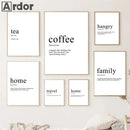 Nordic Family Love Quotes Wall Art Canvas Painting Decor by Axyaa