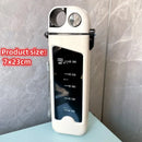 Axyaa 350ml Sports Water Bottle with Straw, Leak-proof Square Design for Fitness and Travel