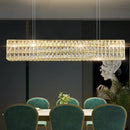 Axyaa Crystal Ceiling Chandelier: Modern Square Pendant Lamp for Living Room, Staircase & Dining Room