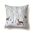 Axyaa Winter Snow Scene Print Pillow Cover 45X45CM