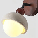 Axyaa LED Wall Lamps Yellow Travertine White Glass Living Room Bathroom Mirror Light