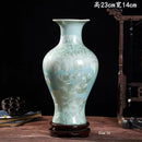 Axyaa Crystal Glazed Ceramic Vase for Home Decor - Living Room, Study, or Entryway
