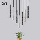 Axya Geomantic Terrazzo Chandelier: Industrial Nordic Pendant Lamp