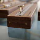 Axyaa Walnut Jewelry Display Tray for Rings and Earrings