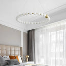 Axyaa Modern Glass Ball LED Ceiling Chandelier - Round Shaped Minimalist Pendant Light