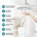 Axyaa Tunable White Ceiling Fan 3 Speed 3color Ceiling Lamp for Study Room Bedroom