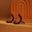 Axyaa Car Vase Holder: Wooden Dashboard Decor Vent Clip Flower Arranger