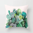 Tropical Cactus Summer Plants Pattern Cushion Cover for Axyaa Home Decor