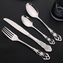 Axyaa Vintage Stainless Steel Cutlery Set - 16-Piece Flatware Dinnerware Kit