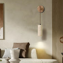 Axyaa LED Wall Light for Wabi Sabi Home Decor - Yellow Travertine Bedroom Design