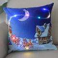 Axyaa LED Xmas Throw Pillows 18x18 inch - Cartoon Christmas Decoration