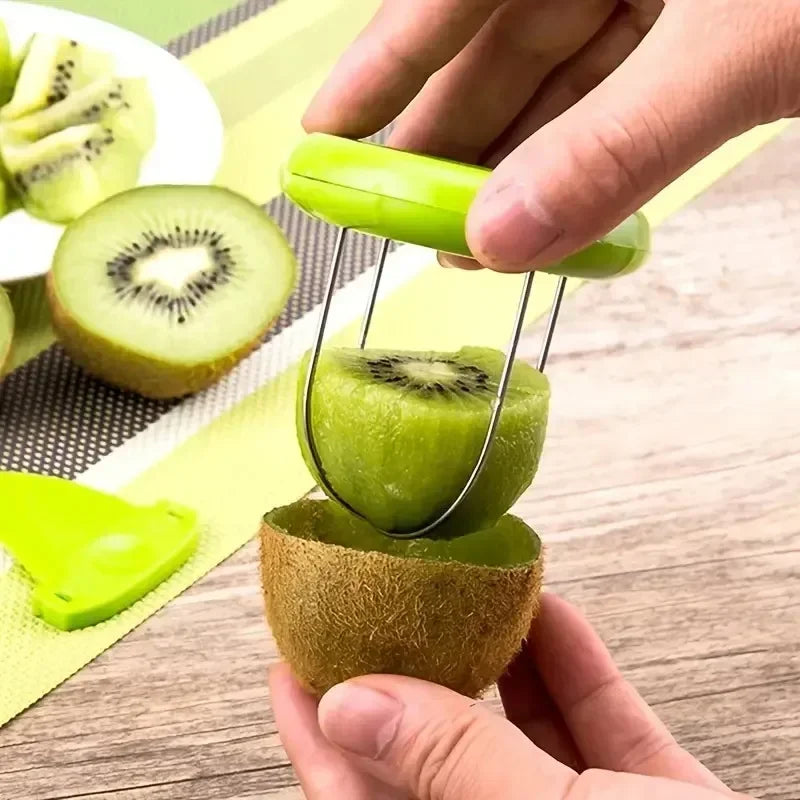 Axyaa Stainless Steel Kiwi Peeler Cutter Kitchen Gadget