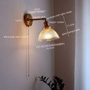 Axyaa Nordic Copper Glass Wall Sconce LED Light for Living Room and Bathroom