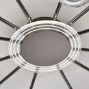 Axyaa Modern Glass Ceiling Light in Black Gold Metal for Parlor Bedroom Dining Room