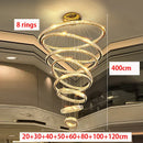 Axyaa Crystal Chandelier Stair Pendant Living Room Lighting Modern Interior Pendant Lights