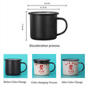 Axyaa Enamel Color-Changing Mug: Customizable & Heat-Sensitive Mug for Coffee, Tea, or Beer