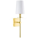 Axya Rustic Industrial Wall Sconce with Flared White Shade