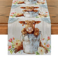 Axyaa Farmhouse Table Runner for Kitchen and Dining Decor