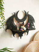 Axyaa Gothic Bat Moon Wall Shelf Crystal Holder Goth Home Decor