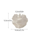 Axyaa Ceramic Paper Ball Vase Beige Matte Nordic Art Sculpture Table Decor