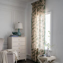 Axya Green Pine Nut Cotton & Linen Kitchen Curtains for Bedroom