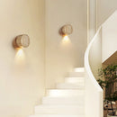 Axyaa Natural Yellow Stone Wall Lamp - Nordic Minimalist LED Light