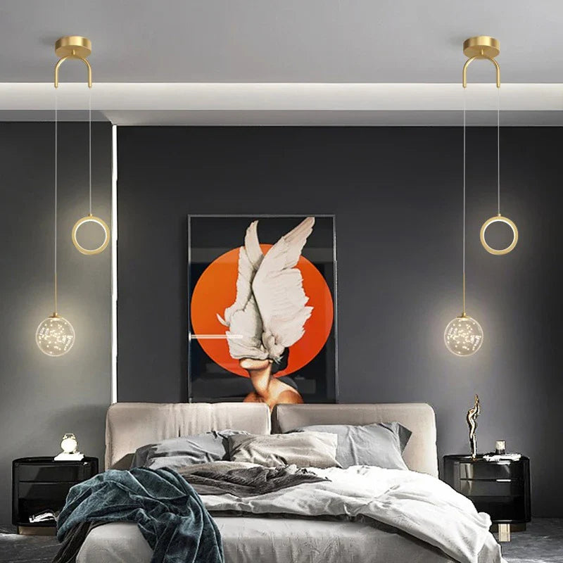 Axya Luxury LED Pendant Light for Bedroom and Living Room