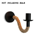 Axyaa Retro Hemp Rope Wall Lamps for Home Decor and Garden Lighting