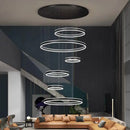 Axyaa Luxury Duplex Living Room Chandelier – Modern High-end Loft Hanging Lamp for Home Decor