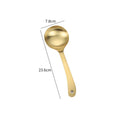 Axyaa Gold Rice Soup Spoon Ladle Long Handle - 304 Stainless Steel Kitchen Utensil