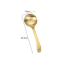 Axyaa Gold Rice Soup Spoon Ladle Long Handle - 304 Stainless Steel Kitchen Utensil