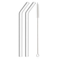 Axyaa Glass Straws 200*12mm - Reusable Eco-friendly Straws with Brush - Smoothie Tea Cocktail Juice