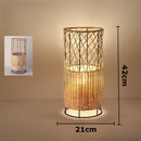 Axyaa Iron Rattan Floor Lamp: Modern Nordic Style LED Lights