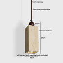 Axyaa Terrazzo Wood LED Pendant Light Glass Ball Hanging Lamp
