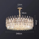 Axyaa Crystal Chandelier Pendant Light for Living Room and Bedroom